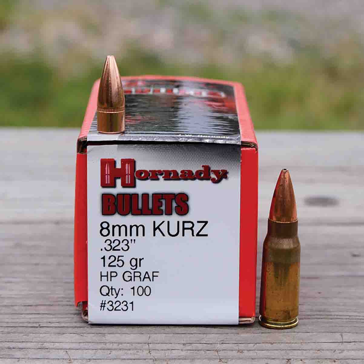 Hornady produced these 125-grain hollowpoint bullets of .323-inch diameter for Graf & Sons.